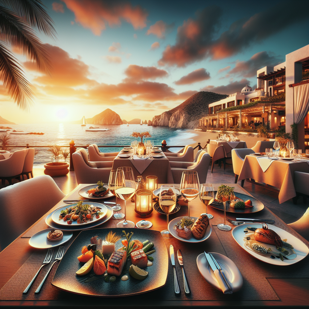 “Experience the Best of Both Worlds: Fine Dining and Breathtaking Oceanfront Views in Cabo”