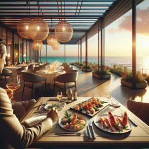 Disfrutar de una comida en [Nombre del Restaurante] es también una celebración del ambiente. Con vistas deslumbrantes al océano, mesas bien dispuestas y una decoración que captura la esencia de Cabo, cada cena se siente como una ocasión especial. El servicio es excepcional, con un equipo atento y conocedor que está listo para guiarte en tu experiencia culinaria.
